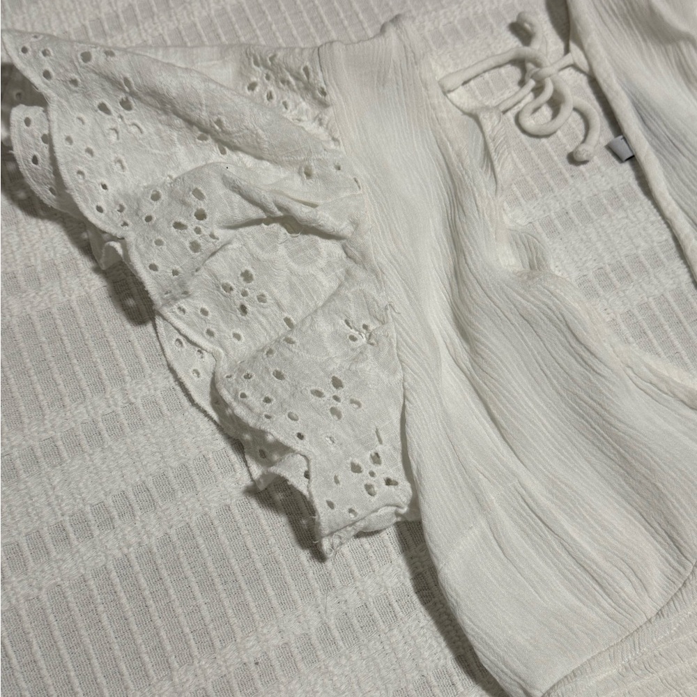 Express White Textured top - Picture 3 of 6